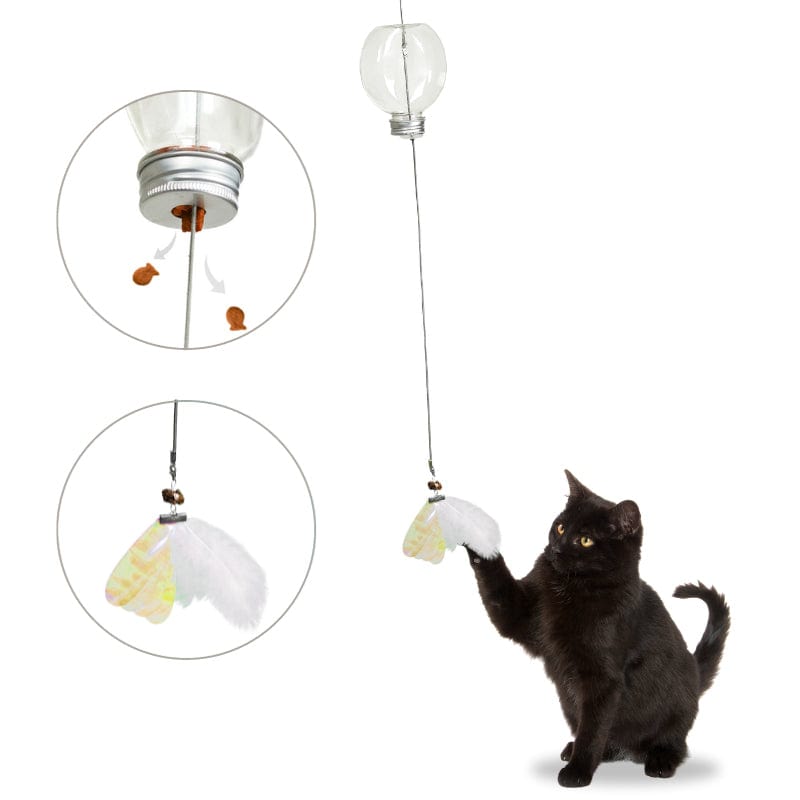 Adjustable Cat Treat Dispenser Toy - Leak Hole Design - Anti