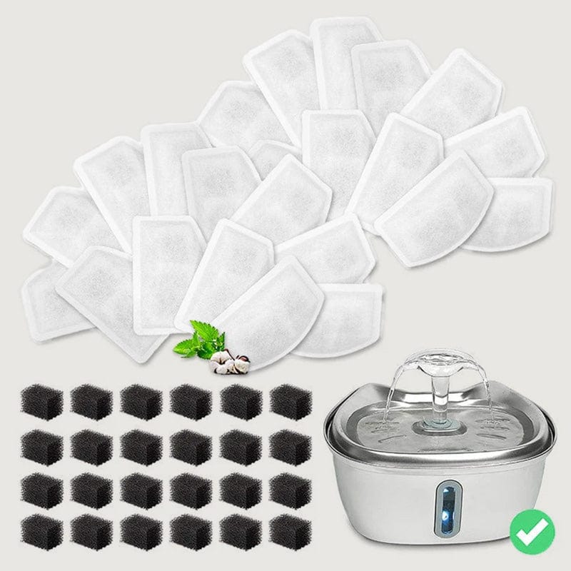 Leos paw 24-pack Stainless Steel Cat Water Fountain Replacement Filters