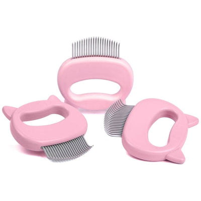 Leos paw (3 Pack Bundle - Blue, Mint, Pink) Cat Hair Removal Massaging Shell Comb