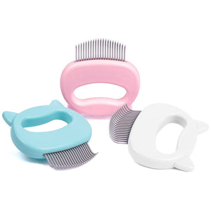 Leos paw 3-Pack White Mint Pink (3 Pack Bundle) Cat Hair Removal Massaging Shell Comb
