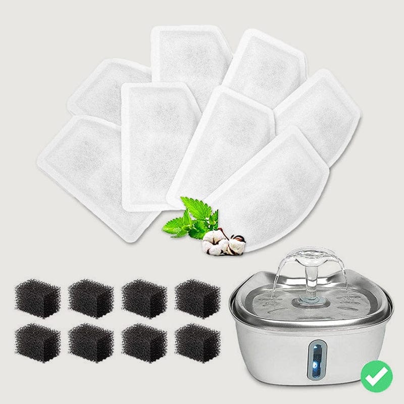 Leos paw 8-pack Stainless Steel Cat Water Fountain Replacement Filters