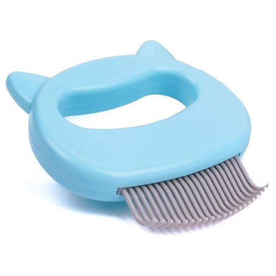 Leos paw Blue Cat Hair Removal Massaging Shell Comb