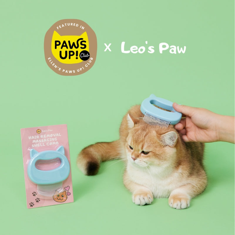 Cat Hair Removal Massaging Shell Comb – Leos paw1