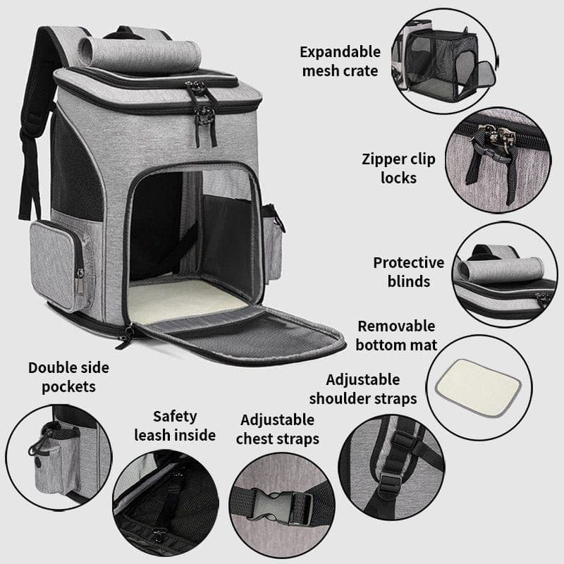 Leos paw Expandable Cat Carrier Backpack