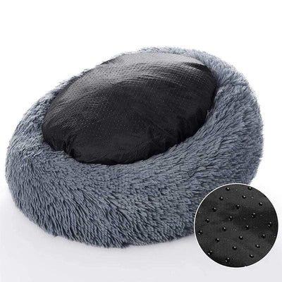 Leos paw L Fluffy Cat Bed (Light Beige)