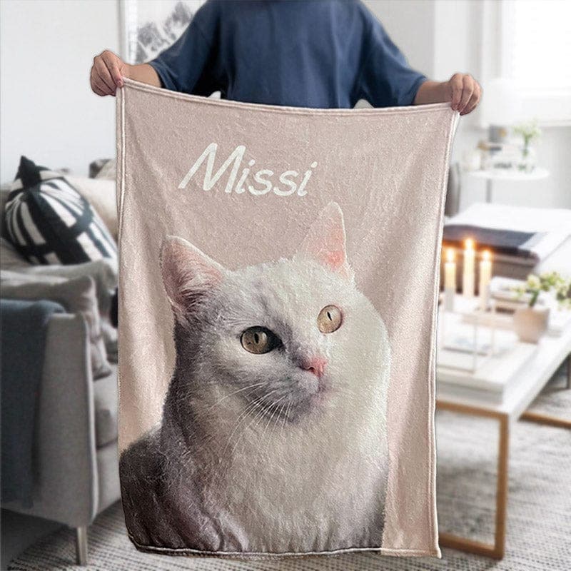 Leos paw Personalized Cat Blanket