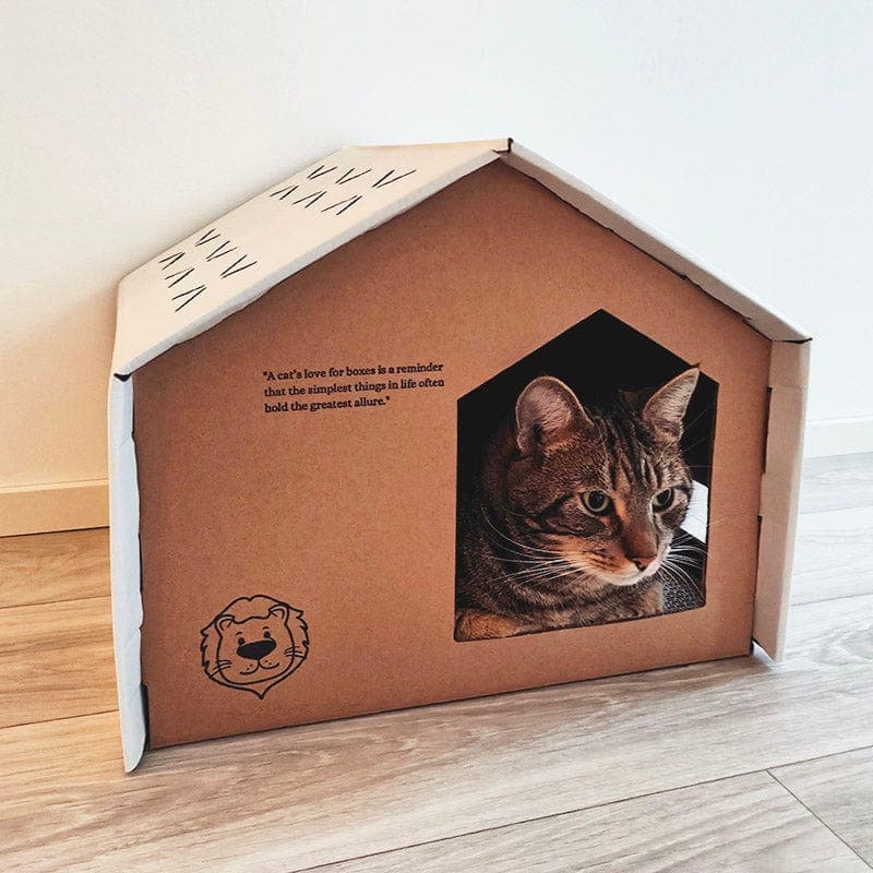 Leos paw Recycled Cat Scratching House (New 2023)