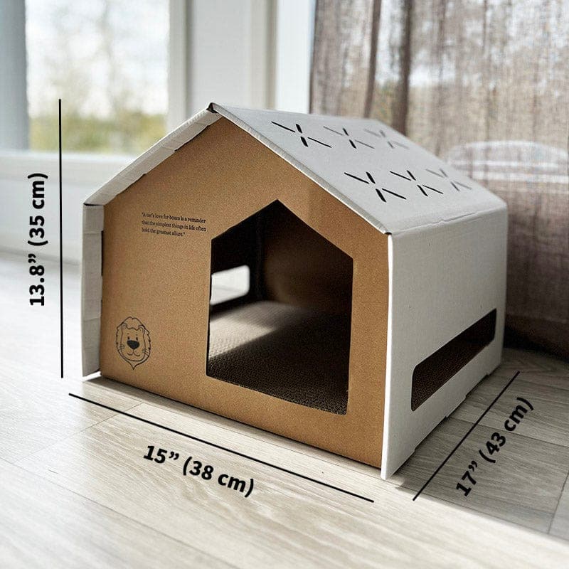 Leos paw Recycled Cat Scratching House (New 2023)