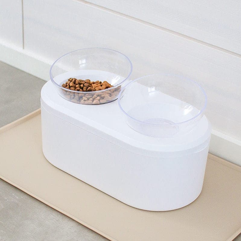 Leos paw Anti-Vomiting Orthopedic Cat Bowl with Storage