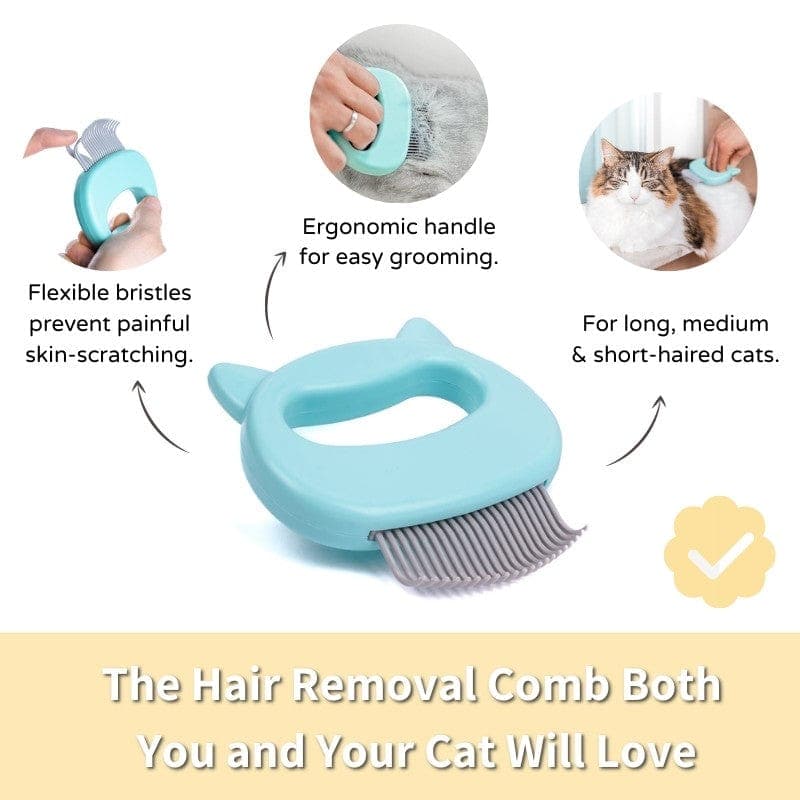 Leos paw Cat Hair Removal Massaging Shell Comb