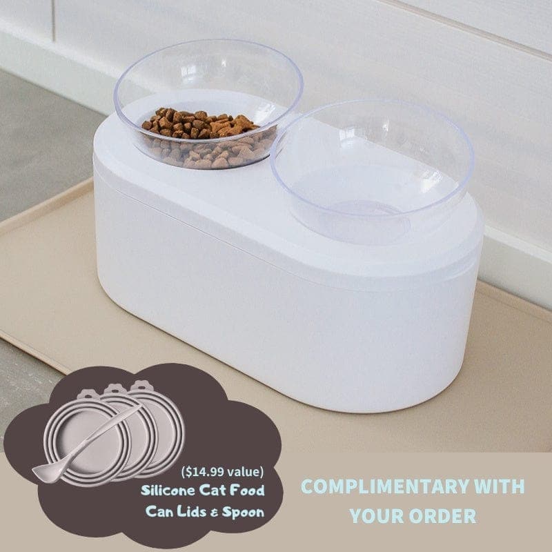 Leos paw Copy of Anti-Vomiting Orthopedic Cat Bowl with Storage (New release)