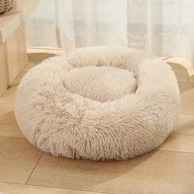 Leos paw S / Light Beige Fluffy Cat Bed