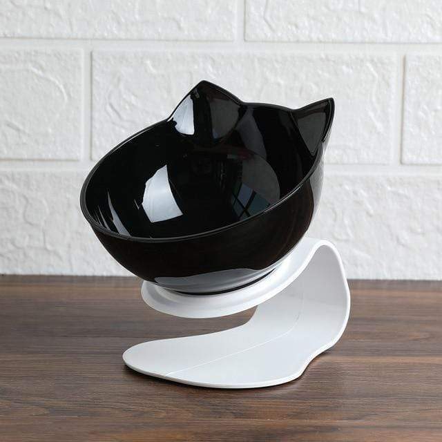 Leos paw single black / 13.5x13x15cm Anti-Vomiting Orthopedic Cat Bowl